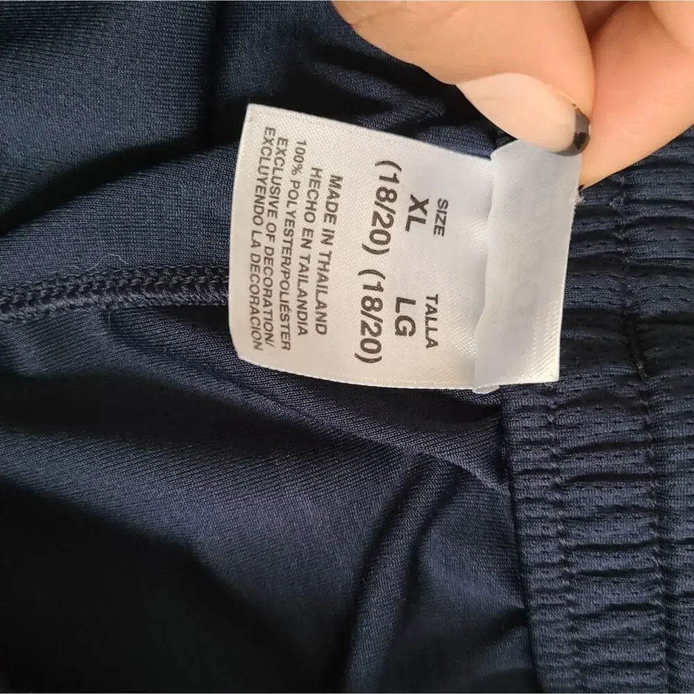 Adidas Navy Blue And‎ Green Athletic Shorts Boys Size XL